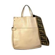 Pre-owned Leather fendi-bags Fendi Vintage , Beige , Dames