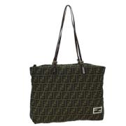 Pre-owned Canvas fendi-bags Fendi Vintage , Black , Dames