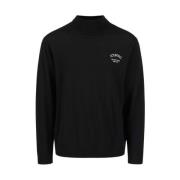 Merino Turtleneck Sweater met Logo Iceberg , Black , Heren