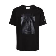 Tom Geborduurd T-shirt Iceberg , Black , Heren