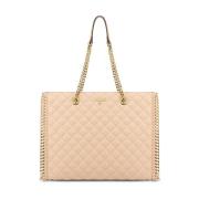 Gewatteerde Ketting Tote Tas Beige Pollini , Beige , Dames