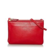 Pre-owned Leather shoulder-bags Celine Vintage , Red , Dames