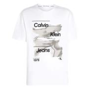 Diffused Logo TEE T-shirt Calvin Klein , White , Heren