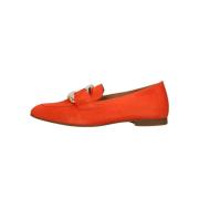 Oranje Loafers met Gouden Horsebit Detail Gabor , Orange , Dames