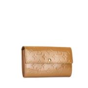 Pre-owned Leather wallets Louis Vuitton Vintage , Beige , Dames