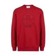 Vitruvian Garfield Geborduurde Sweatshirt Iceberg , Red , Heren