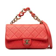 Pre-owned Leather chanel-bags Chanel Vintage , Red , Dames