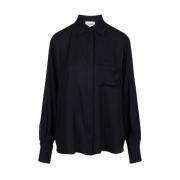 Slang Ontwerp Jacquard Viscose Shirt Iceberg , Black , Dames