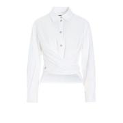 Core Cotton Wrap Shirt Wit Bitte Kai Rand , White , Dames