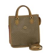 Pre-owned Leather handbags Gucci Vintage , Beige , Dames