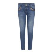 Blauwe Geborduurde Paillet Jeans MOS Mosh , Blue , Dames