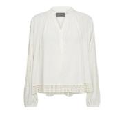 Boho-geïnspireerde kanten blouse met pofmouwen MOS Mosh , Beige , Dame...