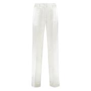 Viscose Zijden Broek met Zakken P.a.r.o.s.h. , White , Dames