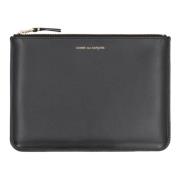 Platte Leren Pouch Comme des Garçons , Black , Dames