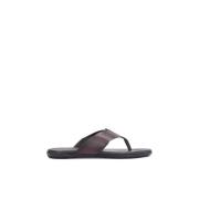 Bruin Leren Flip-Flops voor Mannen Kazar , Brown , Heren