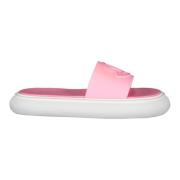 Rubberen Slides Moncler , Pink , Dames