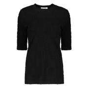 Logo Wollen Blend T-shirt Ambush , Black , Dames