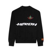 Zwart Lichtgroene Burn Crewneck Heron Preston , Black , Heren