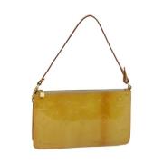 Pre-owned Leather clutches Louis Vuitton Vintage , Beige , Dames