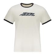 Katoenen T-shirt met Contrasterende Afwerking Ambush , White , Heren