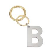 Messing Sleutelhouder met Logo Hanger Balenciaga , Gray , Dames