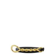 Kalfsleren riem met goudkleurige metalen gesp Bottega Veneta , Black ,...