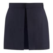 Mini Wollen Rok met Achterzakken Ami Paris , Blue , Dames