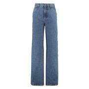 Wijde jeans met contraststiksels Chloé , Blue , Dames