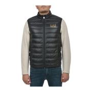 Mouwloos Logo Gilet Jas Zwart Emporio Armani EA7 , Black , Heren