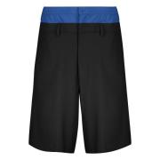 Contrast Elastische Taille Bermuda Shorts Ambush , Black , Heren