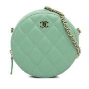 Pre-owned Leather chanel-bags Chanel Vintage , Green , Dames