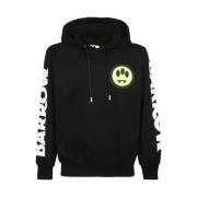 Katoenen hoodie met geribbelde boorden Barrow , Black , Heren