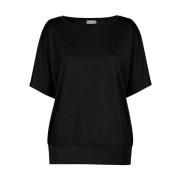 Korte Mouw Top No man's land , Black , Dames