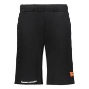 Logo Print Katoenen Shorts Heron Preston , Black , Dames