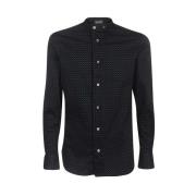 Gestreept katoenen overhemd met lange mouwen Emporio Armani , Black , ...