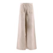 Wide Trousers Mother , Beige , Dames