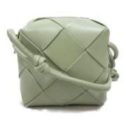 Pre-owned Leather shoulder-bags Bottega Veneta Vintage , Green , Dames