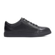 Zwarte Leren Casual Sneakers Kazar , Black , Heren