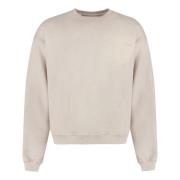 Geribbelde Katoenen Crew-Neck Sweatshirt Drole de Monsieur , Beige , H...