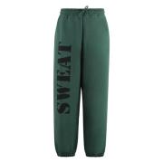 Katoenen trainingsbroek met logodetail Vetements , Green , Heren