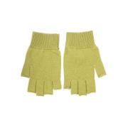 Geribbelde Wol Handschoenen Rick Owens , Green , Heren