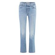 Versleten Slim-Fit Hover Jeans Mother , Blue , Dames