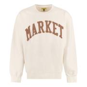 Katoenen Crew-Neck Sweatshirt Market , Beige , Heren