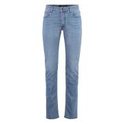 Slim Fit Jeans met Metalen Knopen Hand Picked , Blue , Heren