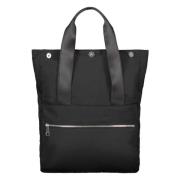 Nylon Tote Tas Bottega Veneta , Black , Heren