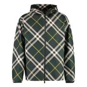 Hoodie met technische stof Burberry , Green , Heren