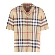 Zijden Vintage Check Shirt Burberry , Beige , Heren