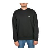 Biologische Katoenen Sweater - Iconische Stijl Lacoste , Black , Heren