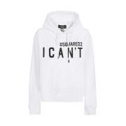 Bedrukte Hoodie Dsquared2 , White , Dames