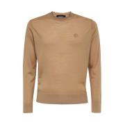 Geribbelde crew-neck wollen trui Dsquared2 , Brown , Heren